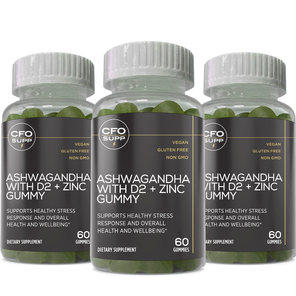 Ashwagandha with D2 + Zinc Gummies Elevate Your Wellness: for Balanced Mind & Body - 60 Gummies