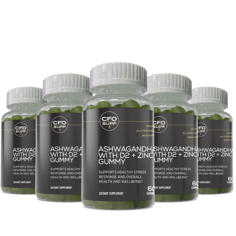 Ashwagandha with D2 + Zinc Gummies Elevate Your Wellness: for Balanced Mind & Body - 60 Gummies